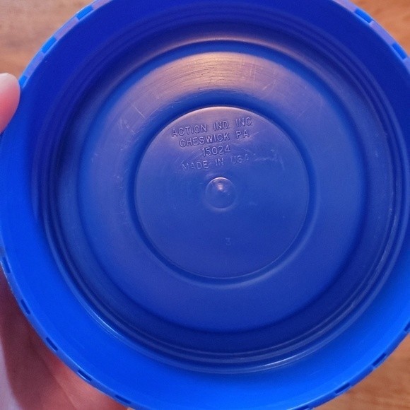 Vintage 1982 Blue Carlton Glass Canister - Picture 4 of 8